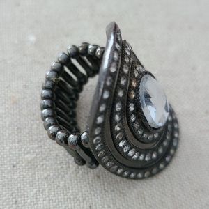 Stainless steel silver ring, new